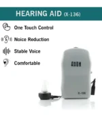 Axon X-136 Hearing Aid, Digital Aid Adjustable Amplifier In the Ear, Pocket type Hearing Aid