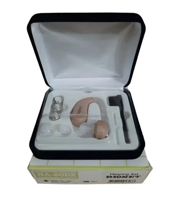 Rionet Pocket Corded Hearing Aid Adjustable Sound Amplifier Japan Made